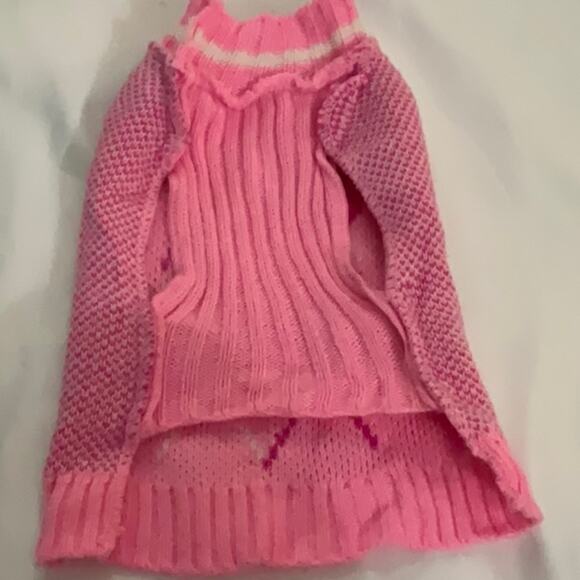 Pink Puppy Argyle Sweater Small Breeds Winter Walking Comfy Warm Roomy Preppy - Picture 4 of 6